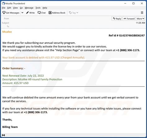 mcafee scam invoice email|mcafee your info was stolen email.